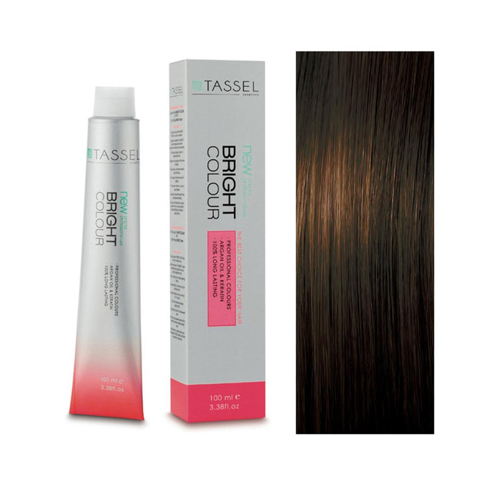 5 Castano Chiaro - Colorante con Olio di Argan e Cheratina 100 ml - Tassel : 6.7 Rubio oscuro marrón - 1