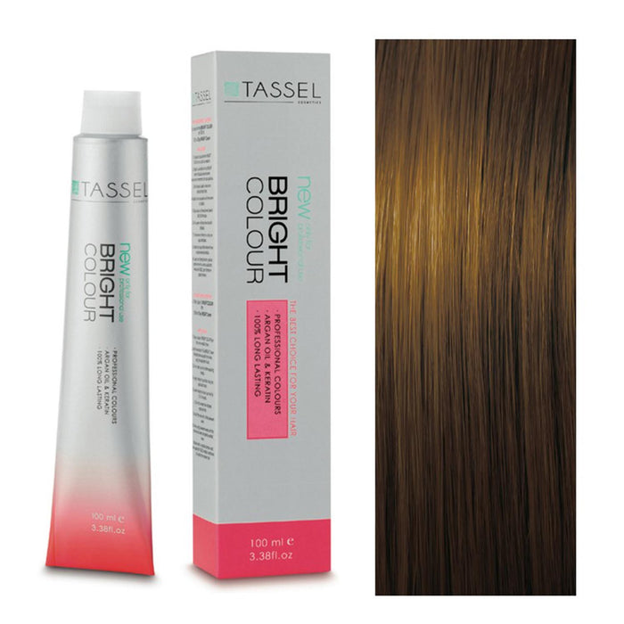 5 Castano Chiaro - Colorante con Olio di Argan e Cheratina 100 ml - Tassel : 7.7 Rubio Medio Marrón - 1