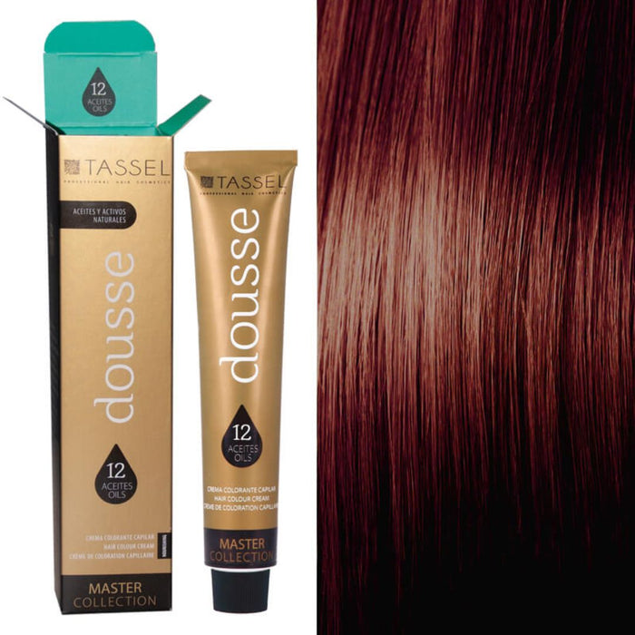 Tintura Capelli Tassel Dousse Master Collection - 100 ml | 11 Tonalità Base con 12 Oli Essenziali - Tassel : 4.5 - CASTAÑO MEDIO CAOBA - 1