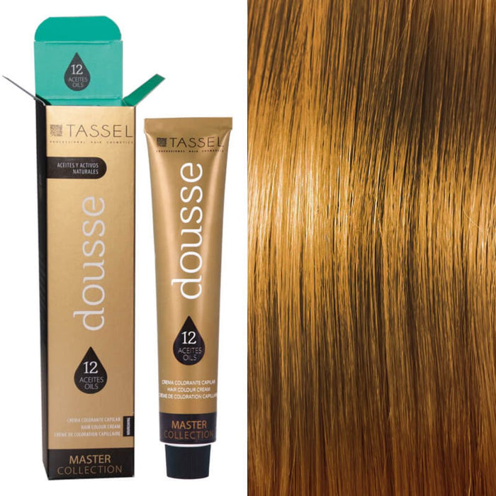 Tintura Capelli Tassel Dousse Master Collection - 100 ml | 11 Tonalità Base con 12 Oli Essenziali - Tassel : 6.3 Rubio Oscuro Dorado - 1