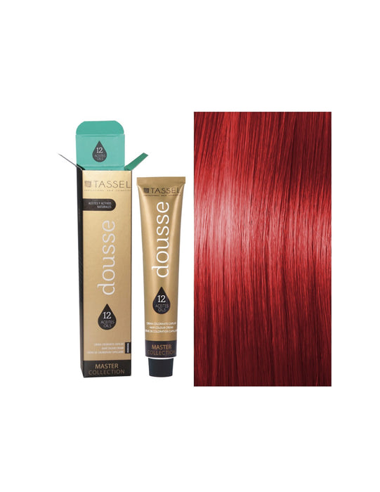 Tintura Capelli Tassel Dousse Master Collection - 100 ml | 11 Tonalità Base con 12 Oli Essenziali - Tassel : 55 - ROJO - 1