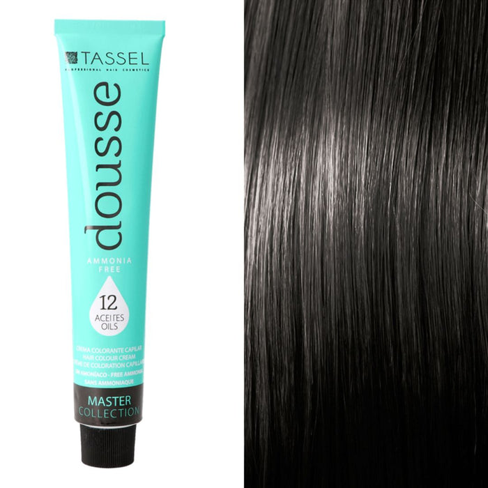 Tintura Capelli Tassel Dousse Master Collection - 100 ml | 11 Tonalità Base con 12 Oli Essenziali - Tassel : 3 Castaño Oscuro - 1