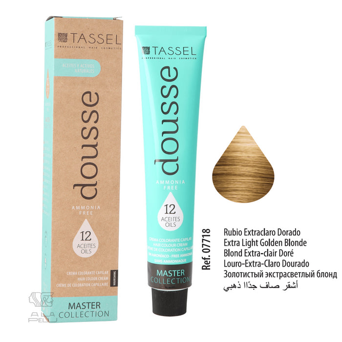 Tintura Capelli Tassel Dousse Master Collection - 100 ml | 11 Tonalità Base con 12 Oli Essenziali - Tassel : 9.3 - RUBIO EXT CLARO DORAD - 1