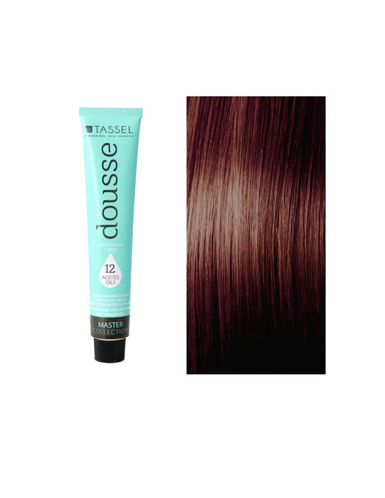 Tintura Capelli Tassel Dousse Master Collection - 100 ml | 11 Tonalità Base con 12 Oli Essenziali - Tassel : 5.5 Castaño Claro Caoba - 1