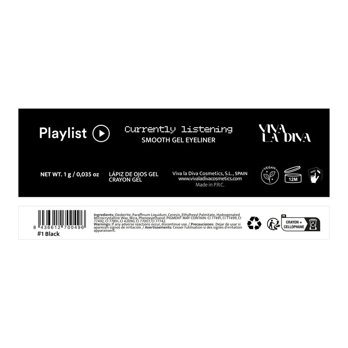 Playlist Viva la Diva Eyeliner in gel liscio - Viva la Diva : Currently Listening - 1