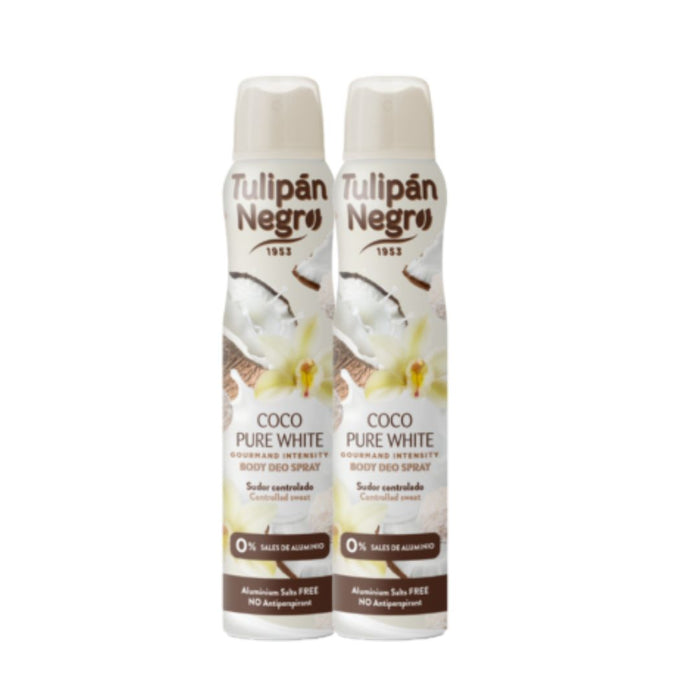 Pacco risparmio per corpo Deodorante Spray Coco Pure white 2 x 200ml - Tulipan Negro - 1