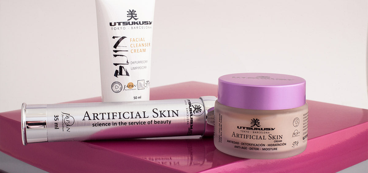 Kit di manutenzione a casa Artificiale Skin Crema 50ml + Siero 35ml + Depuratore 50ml - Utsukusy - 2