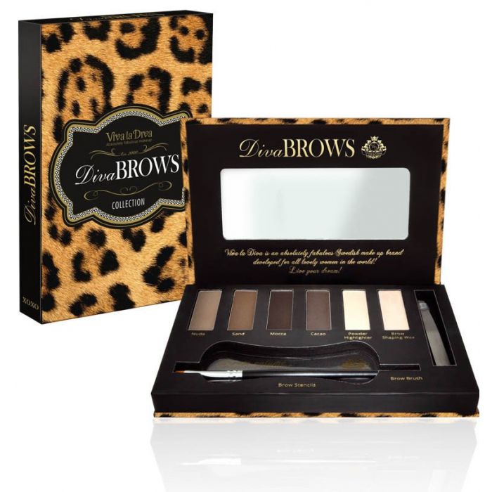 Palette di ombretti per sopracciglia - Diva Brows - Viva la Diva - 1