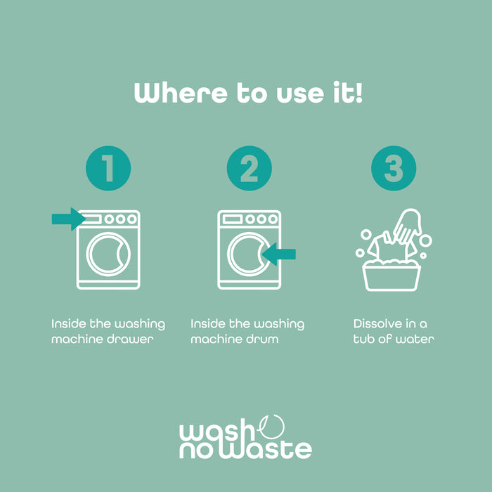 Strisce detergenti biodegradabili - Confezione da 3 - Senza lavanda, brezza oceanica e profumo - Wash No Waste - 6