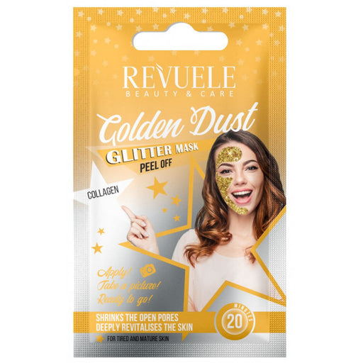 Maschera Golden Dust Glitter Colágeno Peel off - Revuele - 1