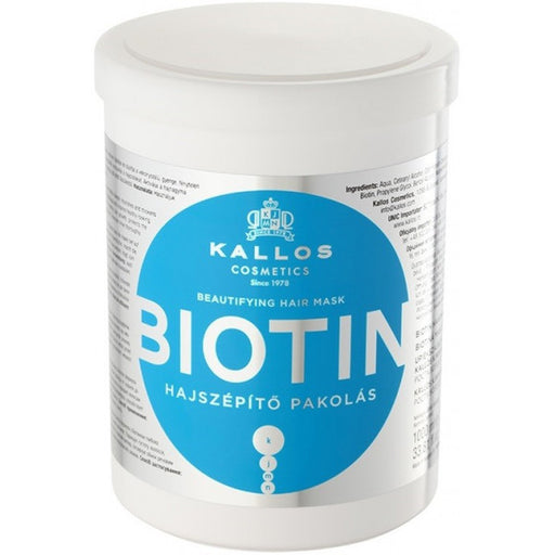 Maschera per capelli abbellente alla biotina - Kallos: 1000 ml - 1