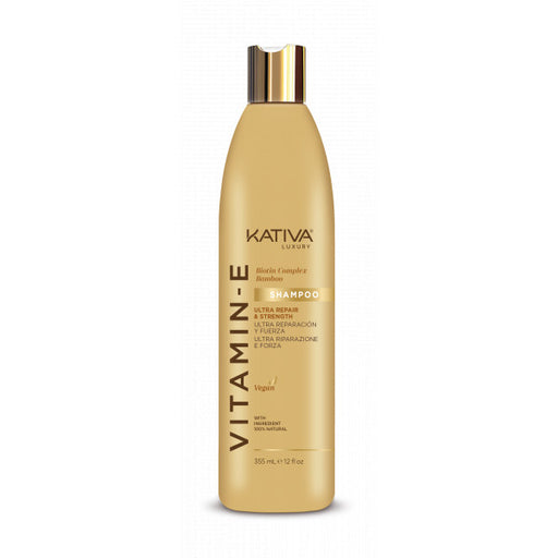 Shampoo Ultra Riparazione e Forza con Vitamina E, Biotina e Bambù - Kativa: 550 ML - 1