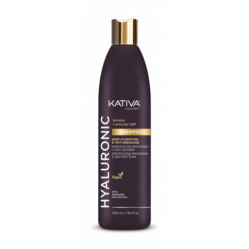 Shampoo con Acido Ialuronico, Cheratina e Coenzima Q10 - Kativa: 550 ML - 2