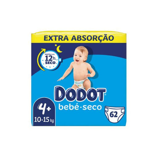 Pannolini per bambini asciutti Taglia 4+ (10-15kg): 62 pezzi - Dodot - 1