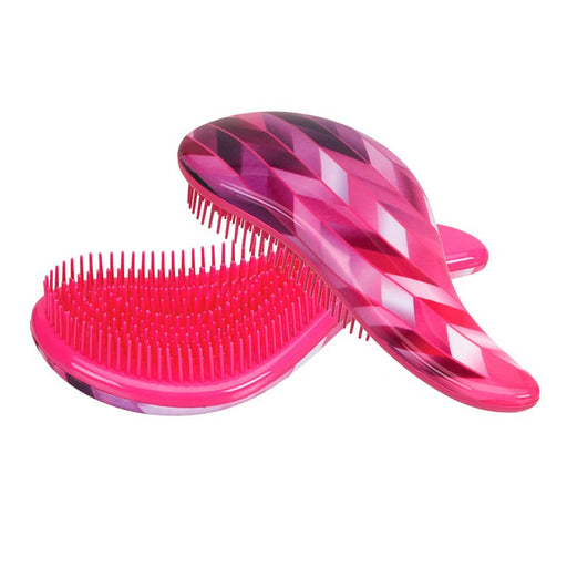 Spazzola per capelli senza grovigli - Chevron rosa caldo - Cala - 1