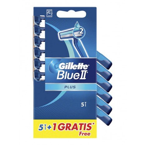 Maquinillas de Afeitar Desechables Pieles Sensibles - Blueii Plus - 6 Uds - Gillette - 1
