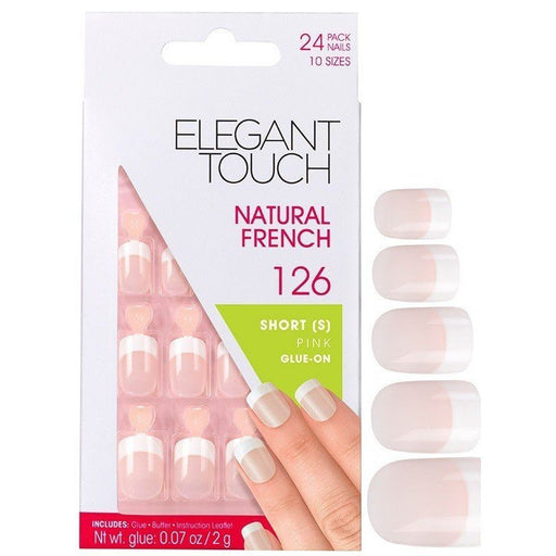 French Natural Nail Stickers - 126: piccolo rosa - Elegant Touch - 1