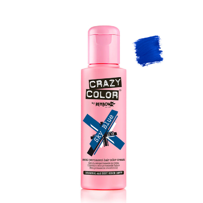 Colorante semipermanente senza ammoniaca 100ml - Crazy Color: Color - 59 -  Sky Blue