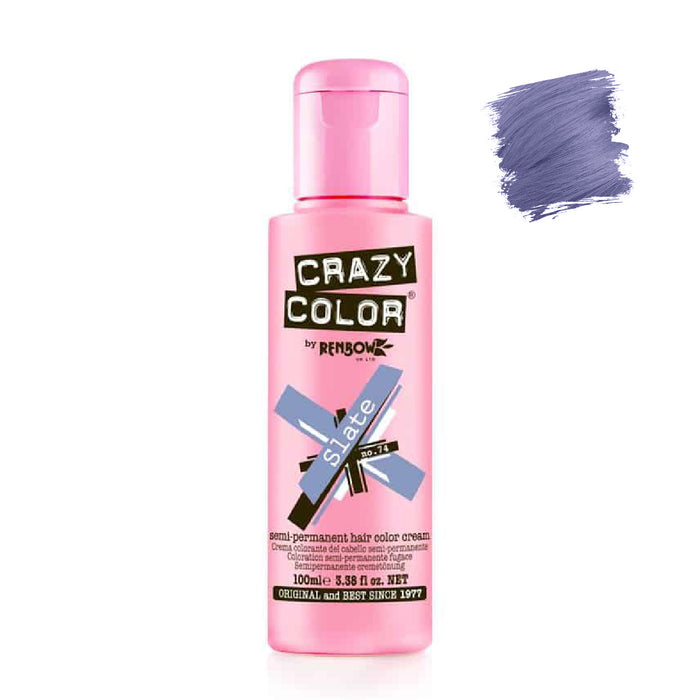 Colorante semipermanente senza ammoniaca 100ml - Crazy Color: Color - 74 -  Slate