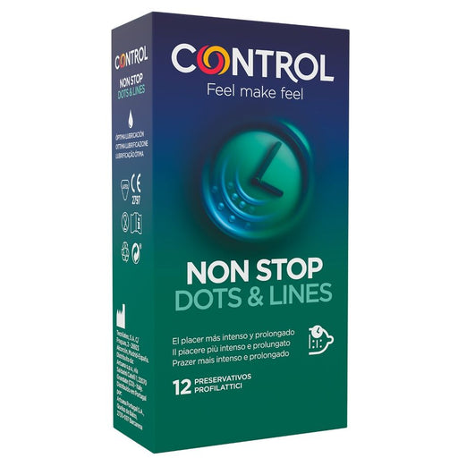 Preservativi nonstop Dots and Grooves - 12 unità - Control - 1