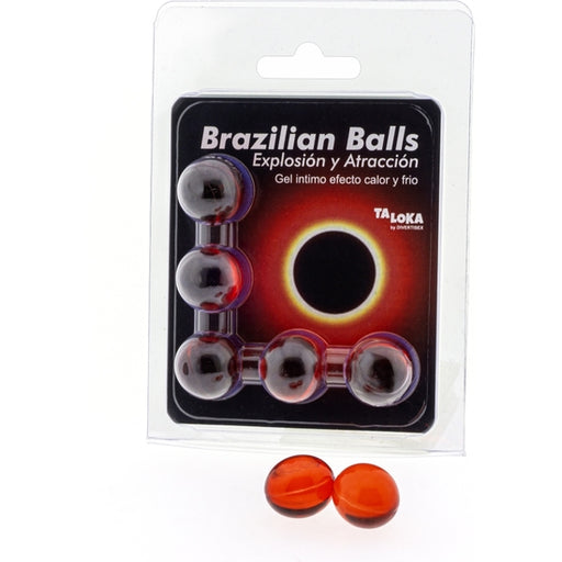 Gel Eccitante Brazilian Balls Effetto Caldo e Freddo con 5 Sfere - Taloka - 1