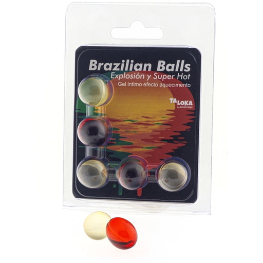 Gel Eccitante Brazilian Balls Effetto Super Caldo 5 Sfere - Taloka - 1