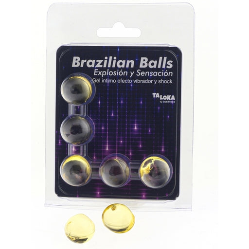 Gel Eccitante Brazilian Balls Effetto Vibrazione e Shock con 5 Palline - Taloka - 1