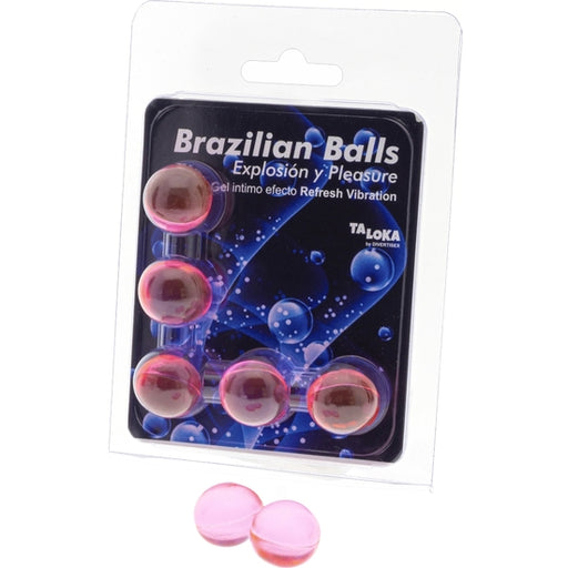 Gel Eccitante Brazilian Balls Effetto Vibrante Rinfrescante 5 Palline - Taloka - 1