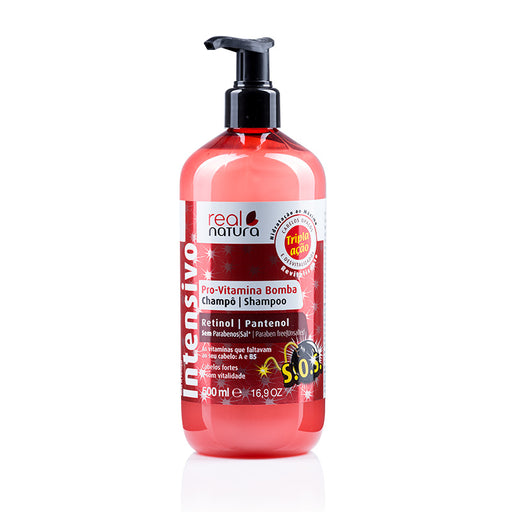 Shampoo senza sale con vitamine - Shampoo Senza Sale Pro-vitamine Bomba 500 ml - Real Natura - 1