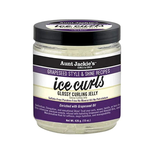 Gel di fissaggio - Grapeseed Ice Curl Glossy Curling Jelly 426 G - Aunt Jackie's - 1