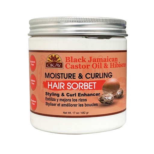 Rizos Styling Cream Black Jamaican Castor Oil with Hibiscus Moisture &amp; Curling Hair Sorbet 17.oz / 482 gr - Okay - 1