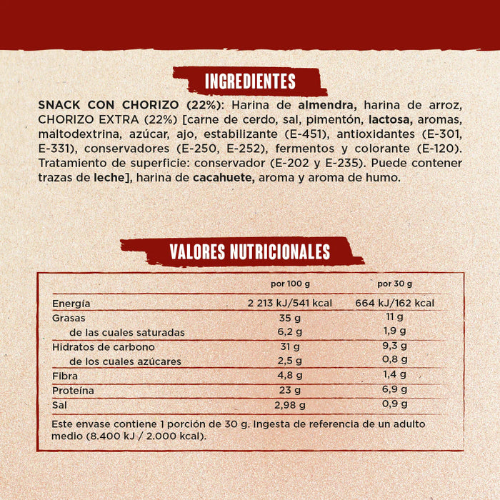 Snack al forno con carne all&#39;aria - Chorizo - Snackin For You - 3